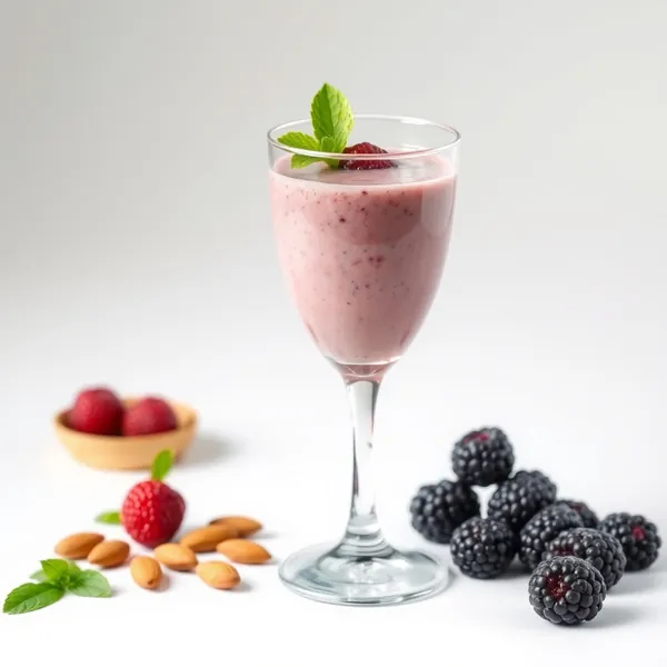 Smoothie Bas en Calories de Mûres et Lait d'Amandes