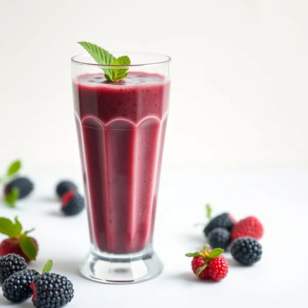 Smoothie de Suco de Amora e Maçã Baixo em Calorias