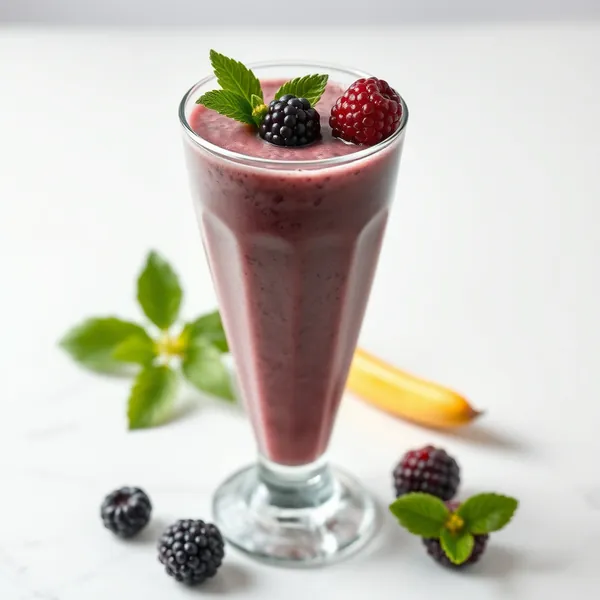 Batido Bajo en Calorías de Mora y Kefir