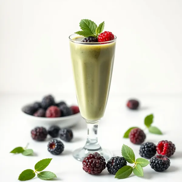 Smoothie de Thé Matcha et Framboises Basse Calorie