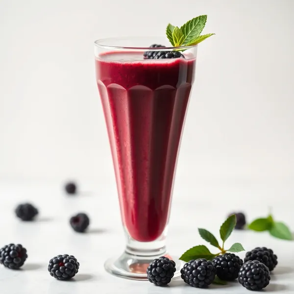 Smoothie Basse en Calories de Mûres et Jus d'Orange