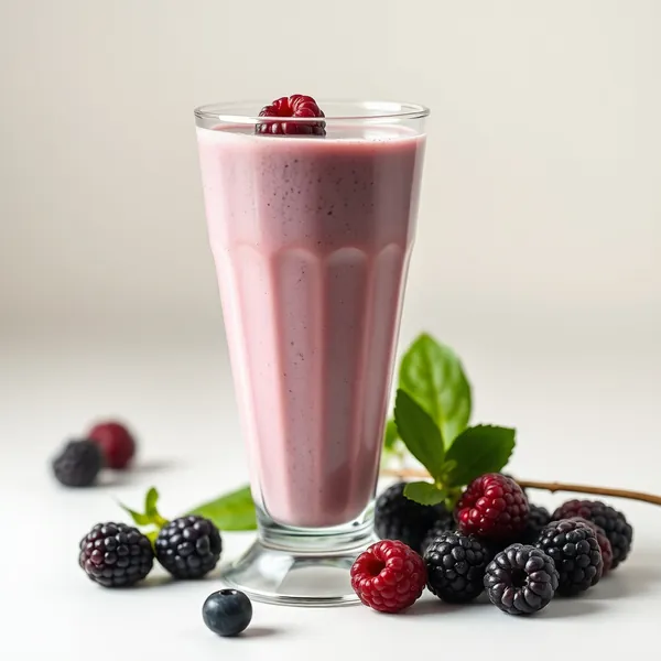 Smoothie Basso in Calorie di Mora e Latte di Piselli