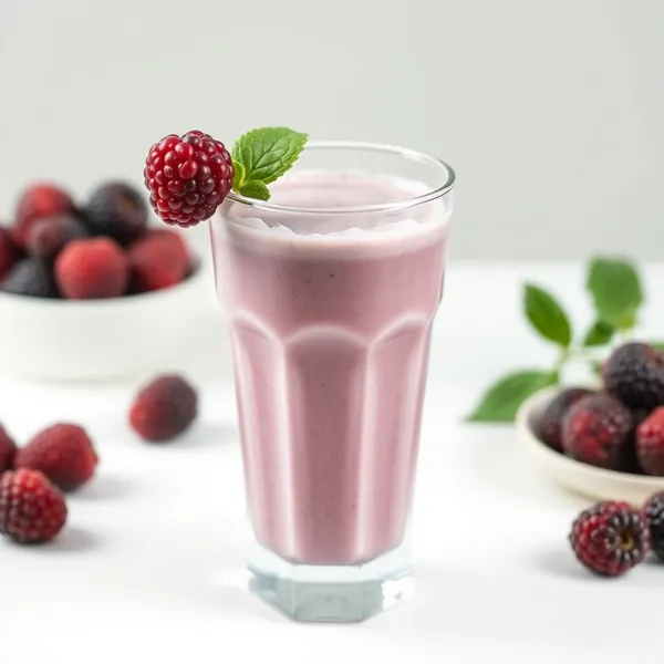 Smoothie di Riso con More a Basso Contenuto di Calorie