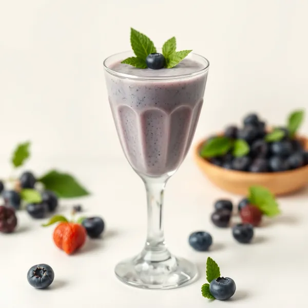 Low-Calorie Blueberry Hemp Milk Smoothie