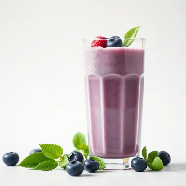 Smoothie Baixo em Calorias de Mirtilo e Kefir