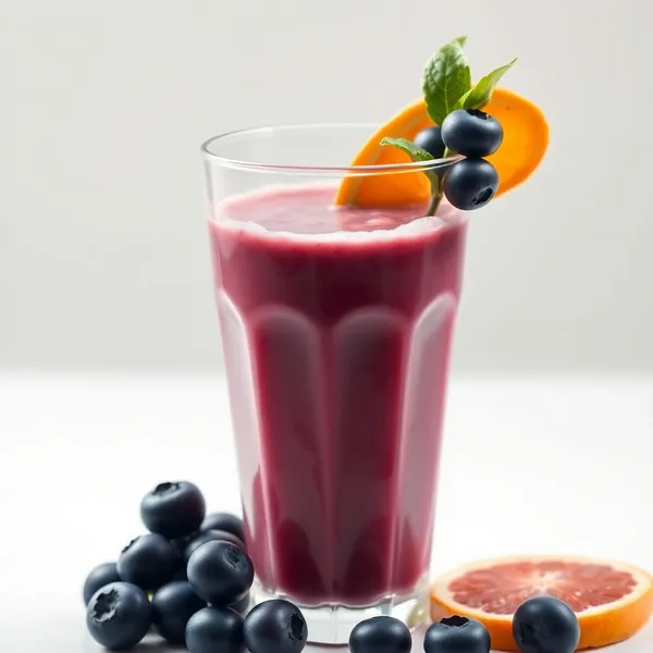 Low-Calorie Blueberry Orange Juice Smoothie