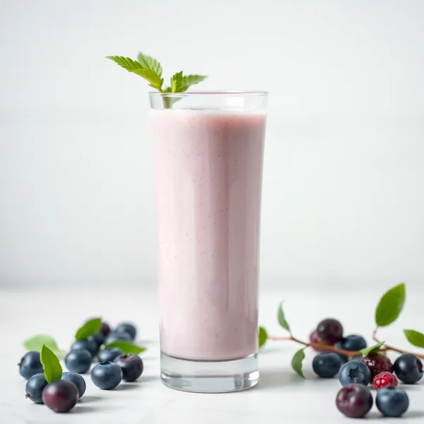 Low-Calorie Blueberry Pea Milk Smoothie