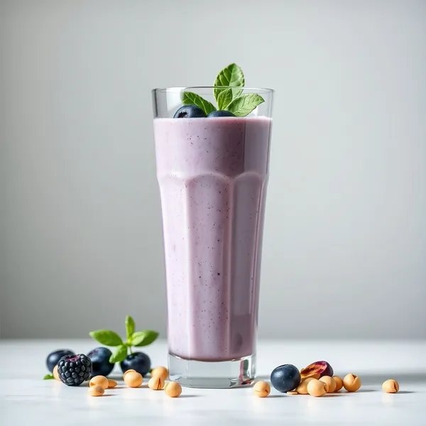 Smoothie Baixo em Calorias de Mirtilo e Pistache