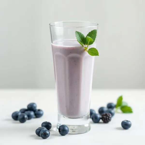 Smoothie Baixo em Calorias de Mirtilo e Leite de Espelta