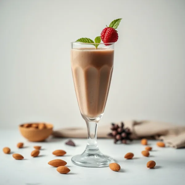 Smoothie Baixo em Calorias de Cacau em Pó e Leite de Amêndoas