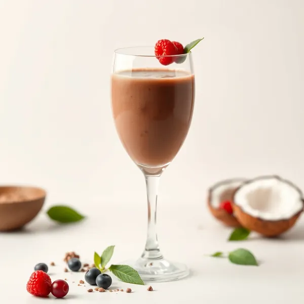 Smoothie Basse Calorie en Poudre de Cacao et Eau de Coco