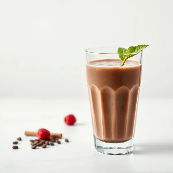 Smoothie Baixo em Calorias de Cacau em Pó e Iogurte Grego