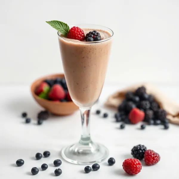 Smoothie Basse Calorie de Cacao en Poudre et Lait de Kefir