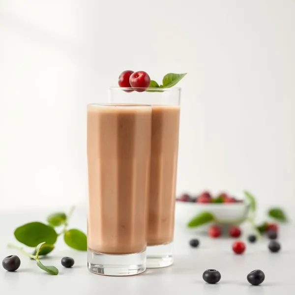 Smoothie Bas en Calories au Cacao en Poudre et au Lait de Pois