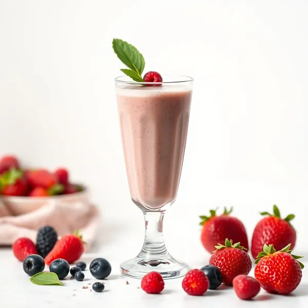 Smoothie Basse en Calories de Graines de Chia et Lait de Cajou
