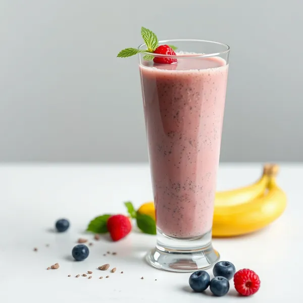 Smoothie de Chia Basse en Calories avec Yogourt Grec