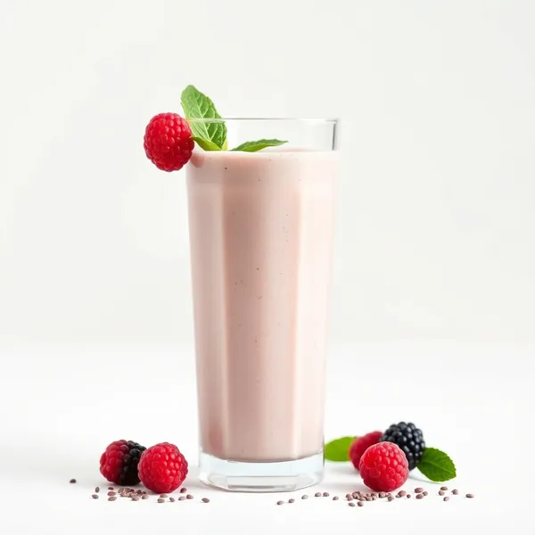 Smoothie Basse Calorie aux Graines de Chia et Lait de Cannabis