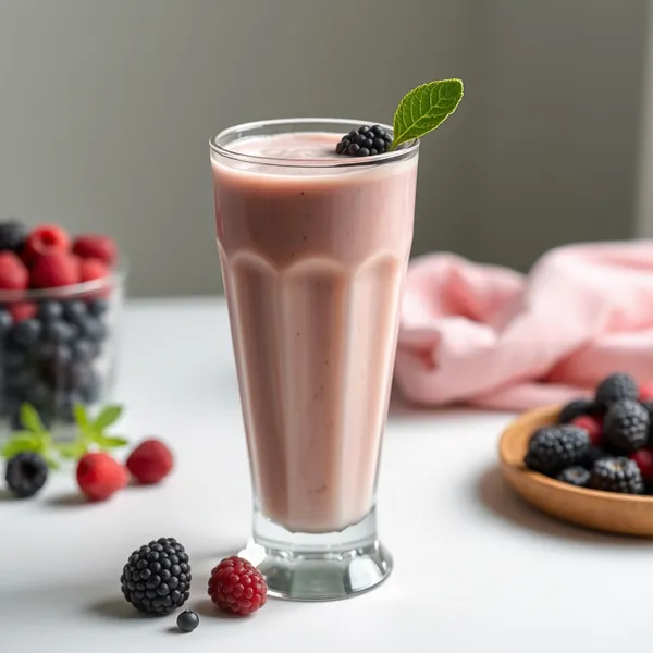Smoothie Baixo em Calorias com Sementes de Chia e Kefir