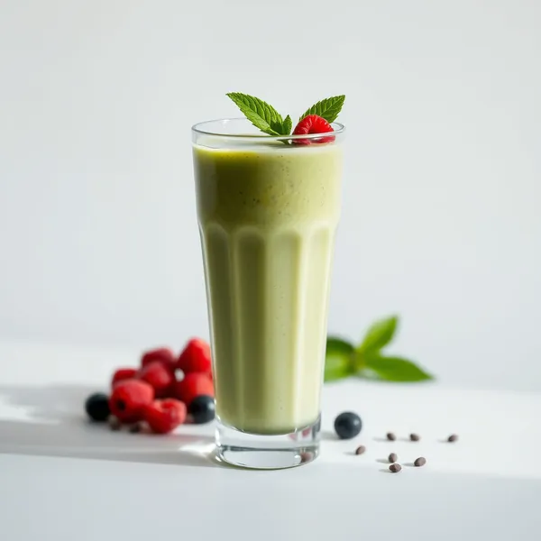 Low-Calorie Chia Seed Matcha Tea Smoothie
