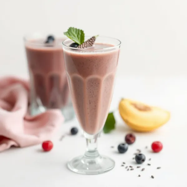 Smoothie au Lait de Soja et Graines de Chia Basse Calorie