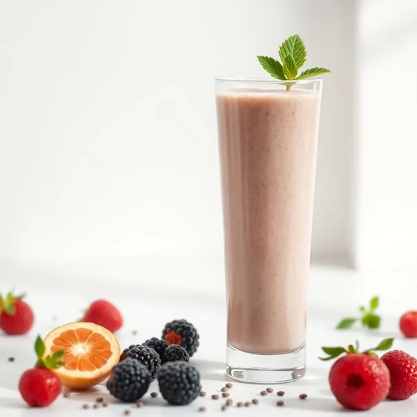 Smoothie au Lait d'Espautre et Graines de Chia Basse Calorie
