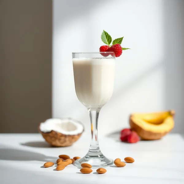 Smoothie Baixo em Calorias de Coco e Amêndoa