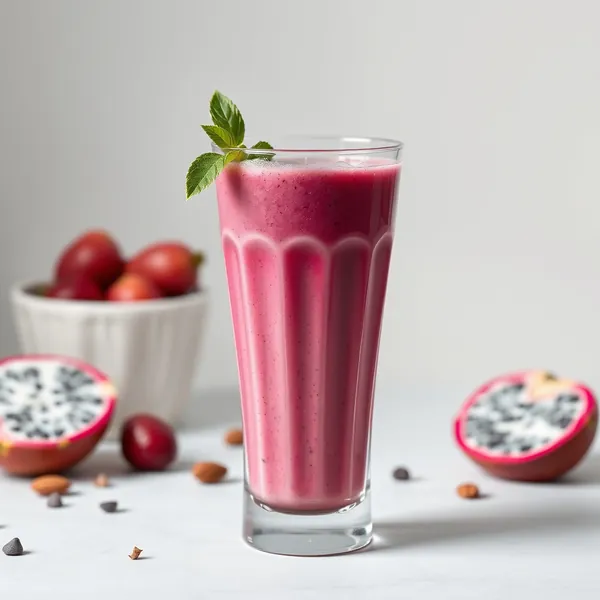 Smoothie Basso in Calorie da Frutta Drago, Mandorla e Latte di Cocco
