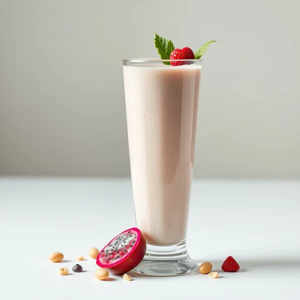 Smoothie Basso in Calorie da Frutto Drago e Latte di Macadamia