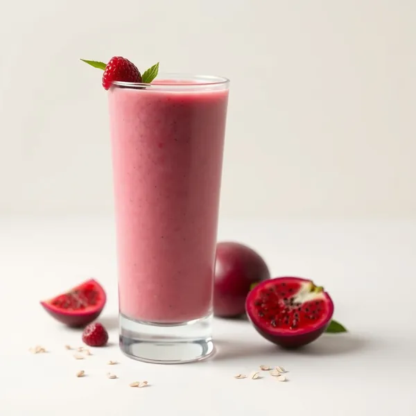 Smoothie Bas en Calories de Fruit Dragon et Lait d'Avoine