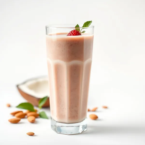 Smoothie Basse en Calories au Gingembre, Amande et Lait de Coco