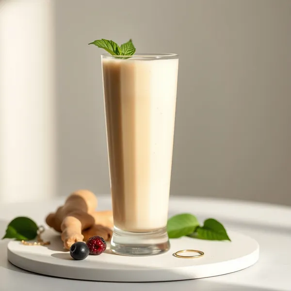Low-Calorie Ginger Cashew Milk Smoothie