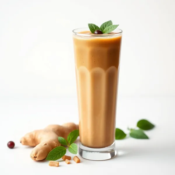 Low-Calorie Ingwer Eiskaffee Smoothie
