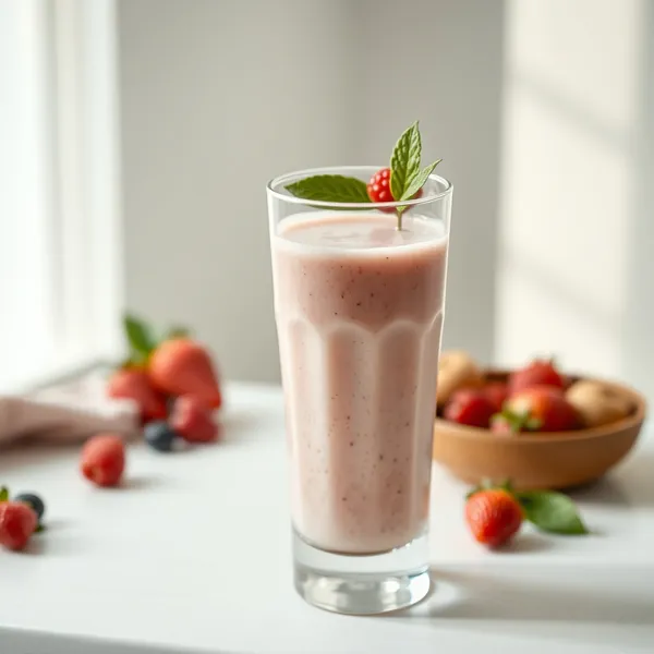 Smoothie Basse Calorie au Gingembre et Yogourt Grec