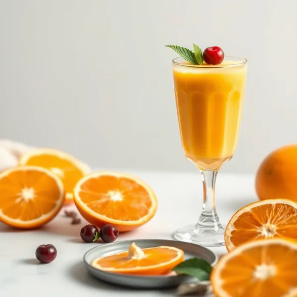 Smoothie de Jus d'Orange et de Gingembre Basse Calorie