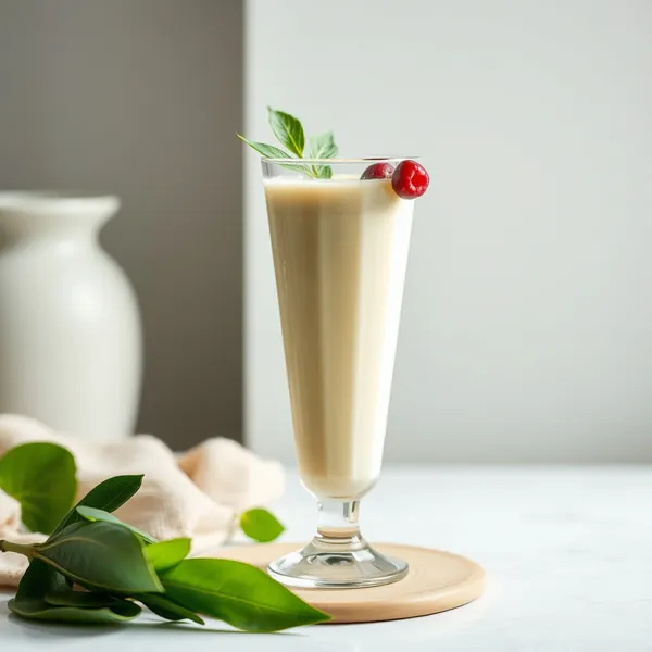 Niedrigkalorischer Ingwer-Erbsenmilch-Smoothie