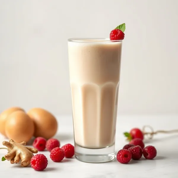 Smoothie Basse Calorie au Gingembre et Lait de Soja