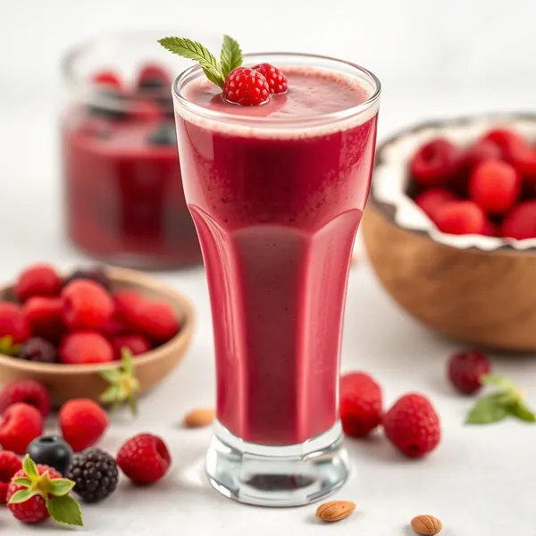 Smoothie Bas en Calories de Baies Goji, Amande et Lait de Coco