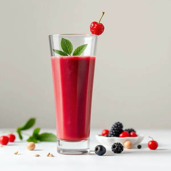 Smoothie Baixo em Calorias de Baya de Goji e Leite de Avelã