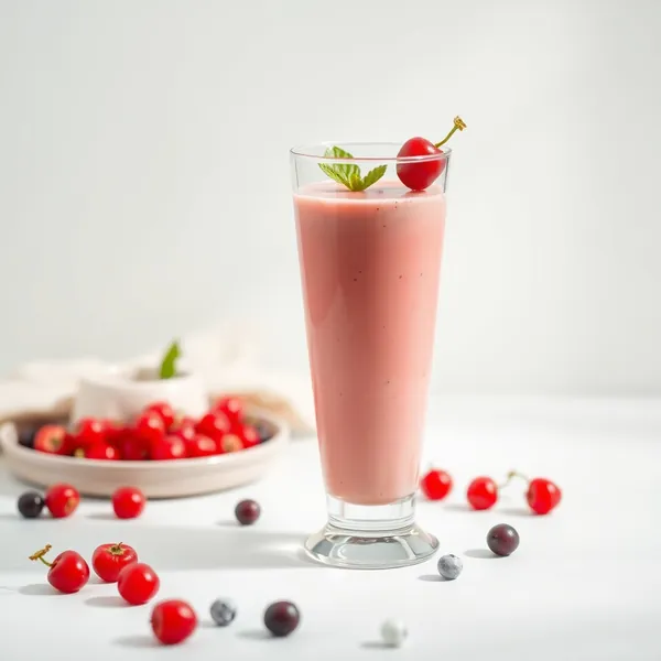 Niedrigkalorischer Goji-Beeren-Kefir-Smoothie