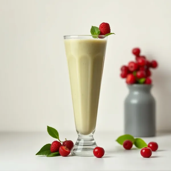 Smoothie Baixo em Calorias de Baga Goji e Leite de Ervilha