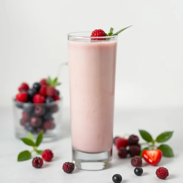 Smoothie a Basso Contenuto di Calorie con Bacche Goji e Latte di Farro