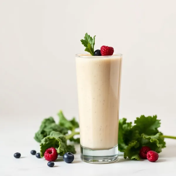 Smoothie Bas en Calories de Chou Frisé et Lait de Cajou