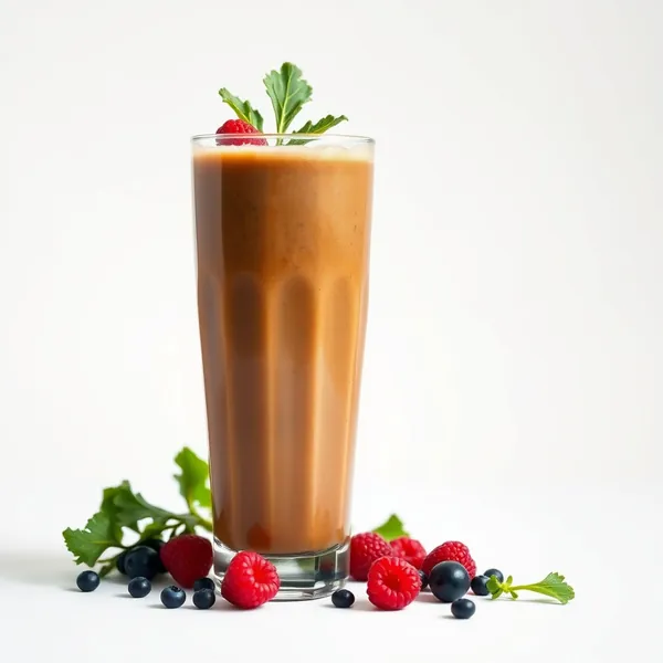 Smoothie de Café Froid avec Chou Frisé Basse en Calories