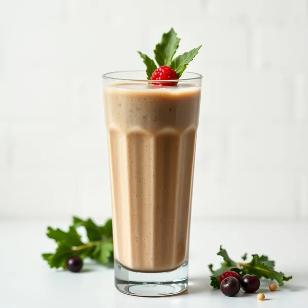 Smoothie Basse Calorie Chou Frisé et Lait de Noisette