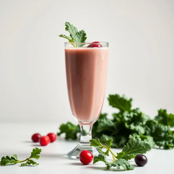 Batido de Kale y Kefir Bajo en Calorías