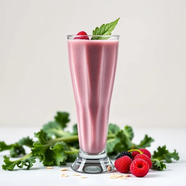 Smoothie Bas Calorie Chou Frisé et Lait d'Avoine