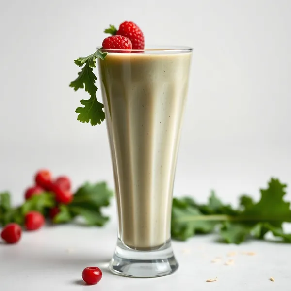 Smoothie Baixo em Calorias de Couve e Leite de Espelta