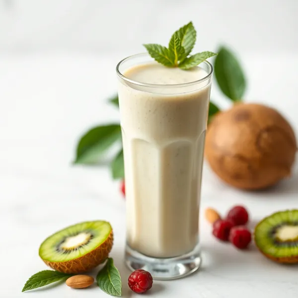 Low-Calorie Kiwi Almond Coconut Milk Smoothie