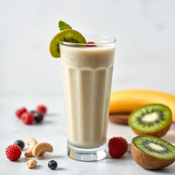 Smoothie Bas en Calories de Kiwi et Lait de Cajou