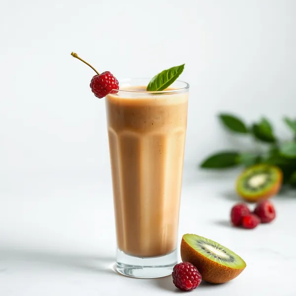 Smoothie au Café Froid et Kiwi Basse Calorie